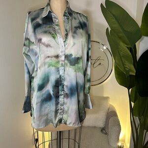 Zara Multicolor Satin Blouse